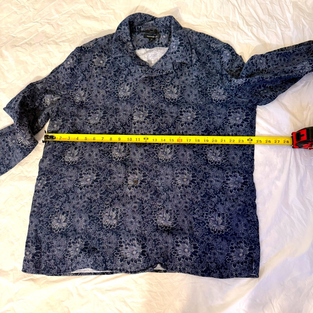 Treasure & Bond Blue Floral Men's Shirt